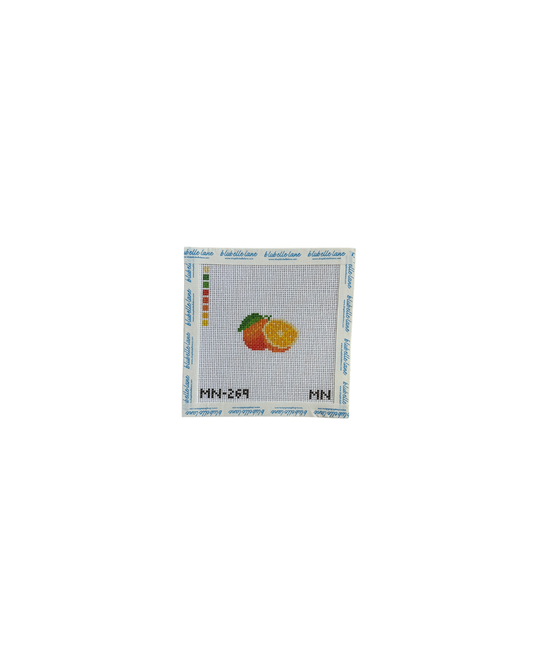 Mini orange needlepoint canvas
