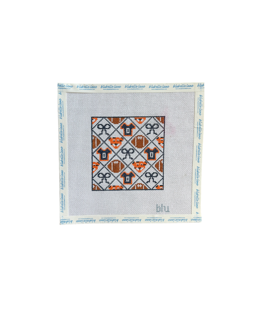 Auburn inspired lattice needlepoint canvas