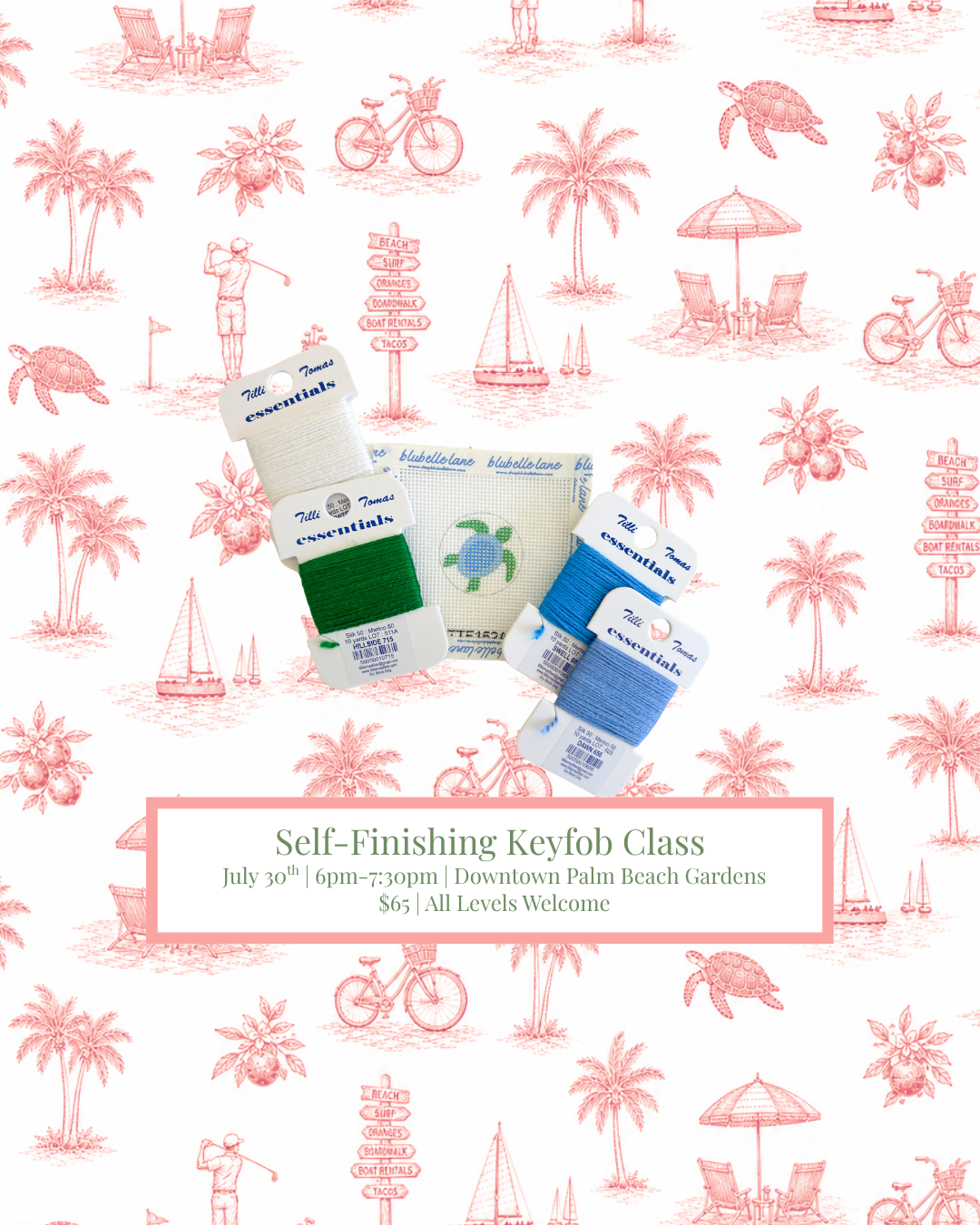 Self-Finishing Key Fob Class: July 30th