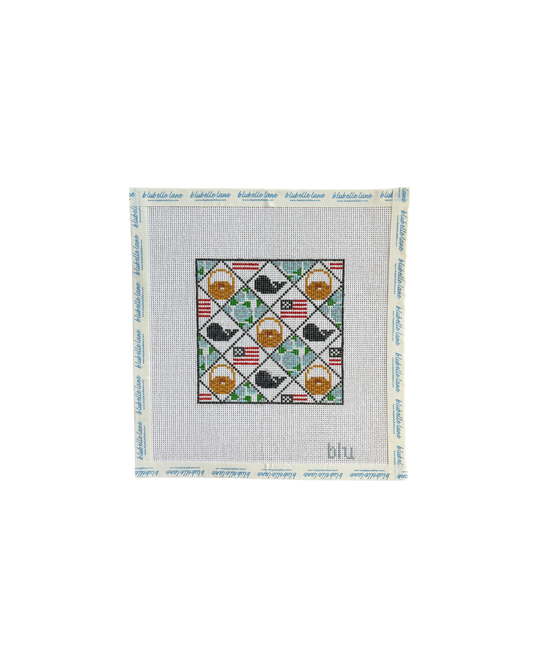 Nantucket inspired needlepoint canvas