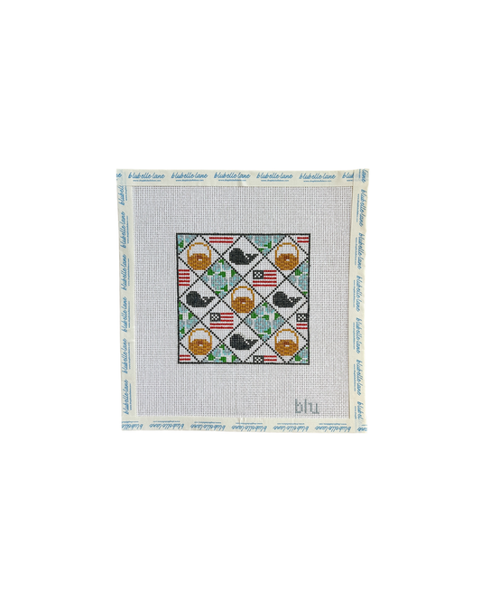 Nantucket inspired needlepoint canvas