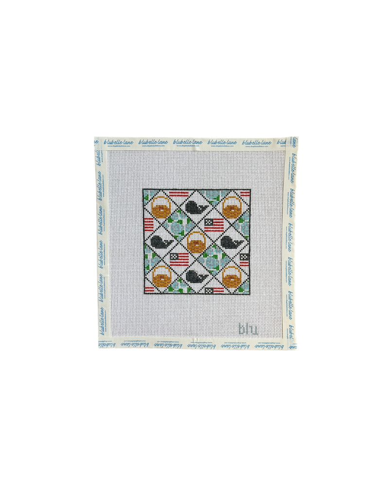 Nantucket inspired needlepoint canvas